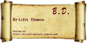 Bricht Domos névjegykártya